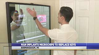 Man implants microchips to replace keys