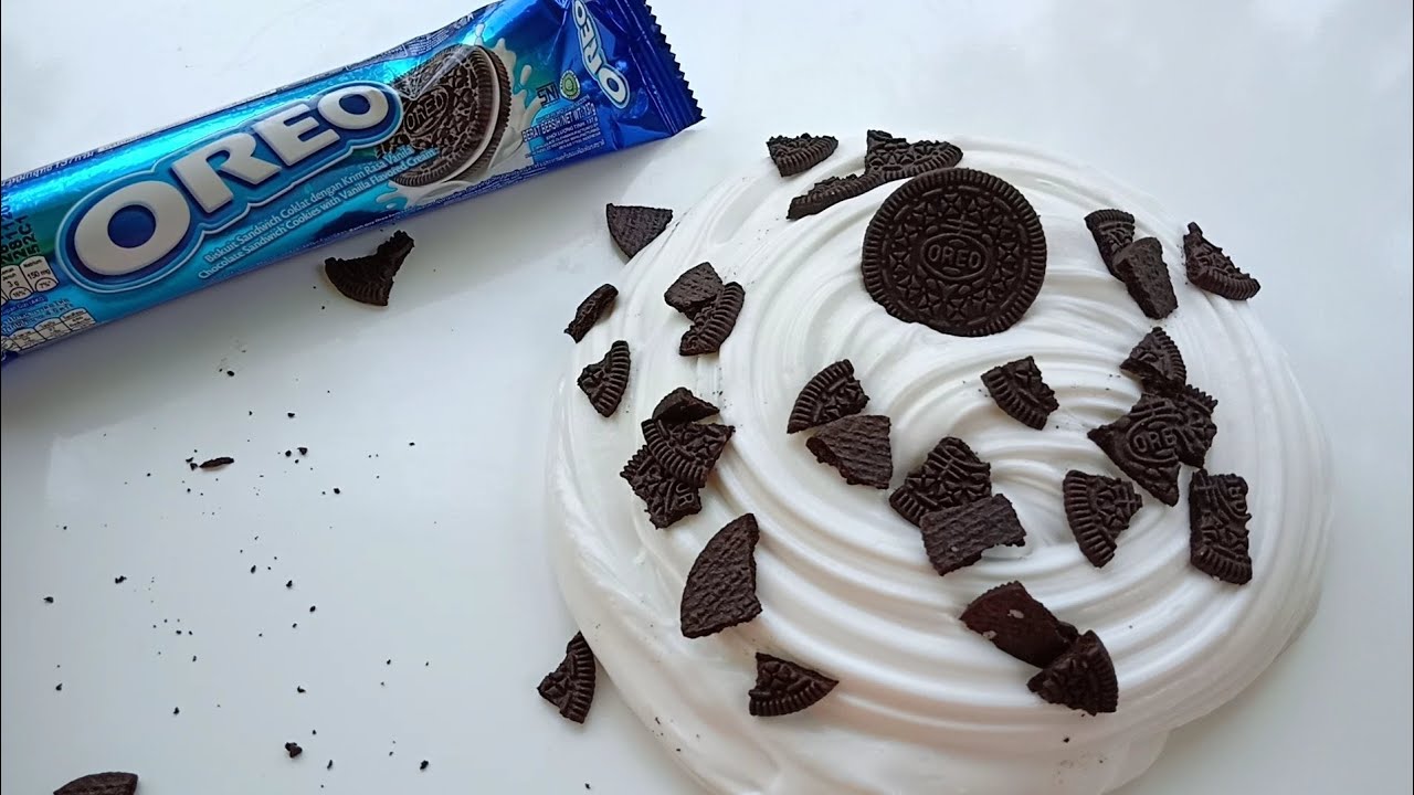 Cara Membuat Oreo Fluffy Slime Tutorial Youtube