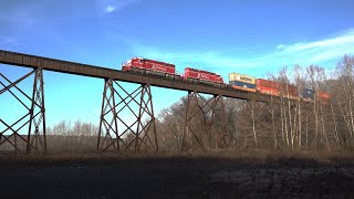 Cadillacs in the Sky, INRD SD40s Lead SAHW Over Shuffle Creek