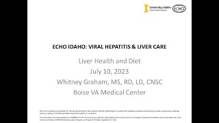 Liver Health and Diet - 7-10-2023