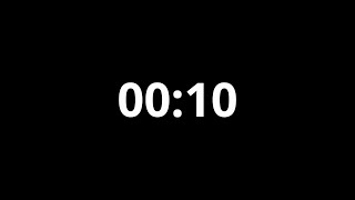 [4K] 10 Seconds Timer/Countdown (mm:ss) - Black Background