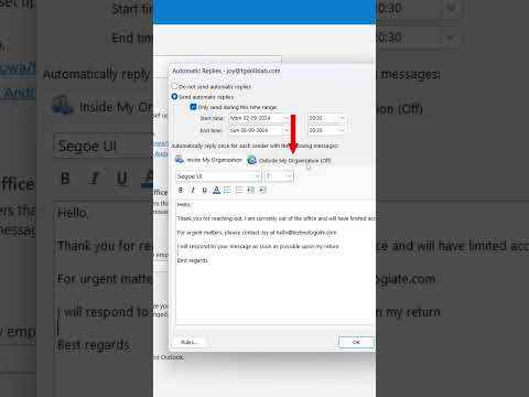 Cómo configurar el modo Fuera de oficina en Outlook #outlook #microsoft365