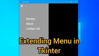Extending Menu Using Python | Tkinter