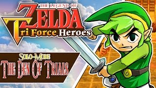 The Legend of Zelda: Tri Force Heroes - Den Of Trials DLC | Solo Mode 100% Walkthrough