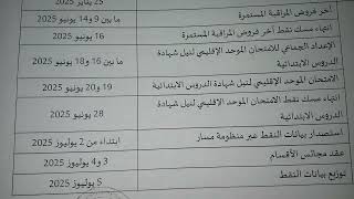 خبر عاجل للتلاميذ الاعلان عن تواريخ اجراء فروض المراقبة  المستمرة 2024/2025