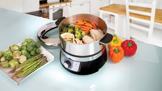 Euro Cuisine (FS3200) - Stainless Steel Electric Food Steamer