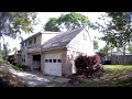 time lapse of a house with a slab foundation being raised