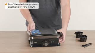 Oster Grill Elétrico Multiuso Oster Inox, OGRL210, 127V