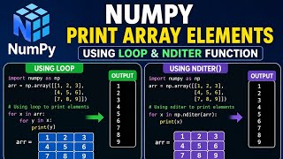 Print NumPy Array Elements Using Loop and nditer()