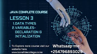 Java Complete course: Lesson 3: Data Types