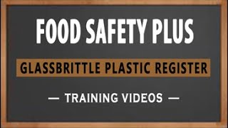 Glass and Brittle Plastic Register Training