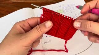 How to read knit pattern charts. Lesson 2. How to calculate stitches for a scarf using a chart