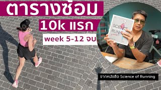 ตารางวิ่ง 10 k แรกในชีวิต  สัปดาห์ที่ 5 - 12 จบ