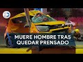 Muere hombre tras quedar prensado; su yerno manejaba un taxi