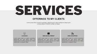 How to Create a Responsive Services Section with HTML and CSS | Tutorial for Beginners
