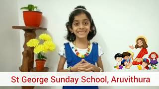 തിരുവചനത്തിലൂടെ... Anna Liya Naduparampil - Class 1 | St George Sunday School Aruvithura