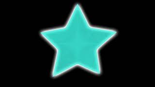 Color Changing Glowing Star | Black Screen | Copyright free