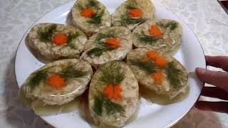 Заливное из куриного филе! Быстро, просто. вкусно!!!