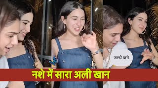 Sara Ali Khan with friends full on drunk!! Behaving abnormal!!