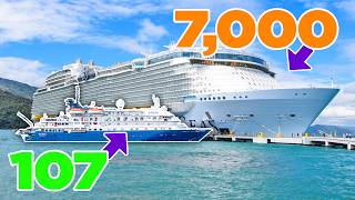 I sailed on a cruise ship with 107 vs. 7000 passengers: here's how they compared