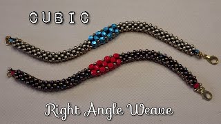 Cubic Right Angle Weave Beaded Bracelet 💯 step by step tutorial