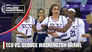Eight players ejected after punches thrown in TCU-George Washington game | ESPN College Basketball