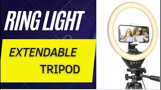 Ring Light 10'' with 50'' Extendable Tripod Stand, Sensyne LED Circle Lights with Phone Holde.