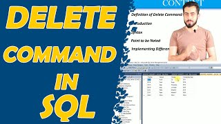 Delete command in sql -7 | The SQL Delete statement