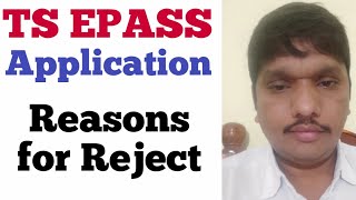 TS EPASS REASONS FOR REJECT | TS ePass application reasons for reject