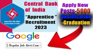 Central Bank of India Apprentice Jobs 2023 || CBI Apprentice || Apprentice Recruitment