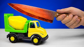 Experiment: Glowing 1000 degree Knife VS Car