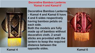 Decorative Bamboo Lanterns - Kamal 4 and Kamal 6