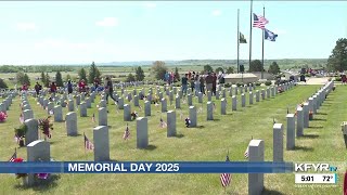 North Dakota Veterans Cemetery sees larger crowd for Memorial Day Service