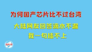 【游侠小周】国产芯片比不过台湾？中国大陆网友的回答滴水不漏，我一句插不上