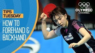 How To Forehand Drive & Backhand Chop in Table Tennis | Olympians' Tips