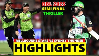 Sydney Thunder vs Melbourne Stars Knockout Match Highlights 2025 | BBL Highlights 2025