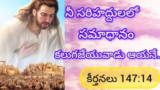 నీ సరిహద్దులలో సమాధానం కలుగజేయువాడు ఆయనే || కీర్తనలు 147:14 || అనుదిన వాగ్దానం 🙏 || Daily promise ||