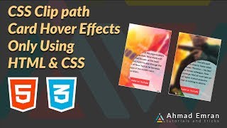 CSS Clip path Card Hover Effects | Only Using HTML & CSS
