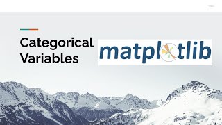 Plotting Categorical Variables with matplotlib