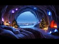 Alone in a Cozy Cave ❄️ | 12 Hours of Crackling Fire & Purring Cat ASMR