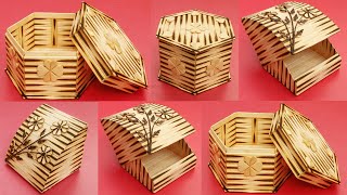 Handmade Jewelry storage boxes | DIY Jewellery Box made from Popsicle Sticks | Home Decoration Idea