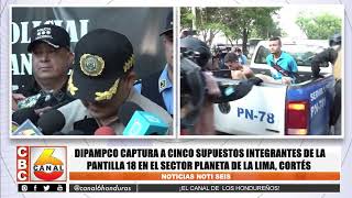 Dipampco captura a cinco supuestos integrantes de la pandilla 18