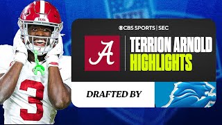 Terrion Arnold Alabama Highlights | No. 24 Overall to Lions | CBS Sports