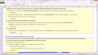 Ctrl + Shift + Enter: Excel Array Formulas 15: General Guidelines For Array Formulas