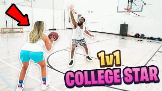 1v1 Basketball Against Skilled College Female Hooper Jenna Bandy!