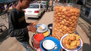 Tasty Street Food Fuchka (Panipuri) Yummy Jhal muri (Masala Muri) Vorta! BdFood