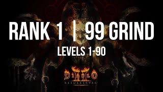 D2R - RANK 1 LADDER GRIND | Levels 1-90