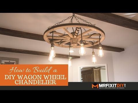 DIY WAGON WHEEL CHANDELIER DIY WAGON WHEEL CHANDELIER