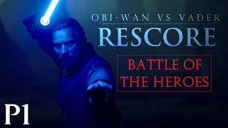 (RE-UPLOAD) Obi-Wan vs Vader - RESCORE with Star Wars III soundtrack PART 1