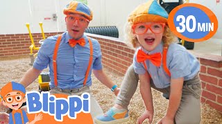 Building Besties! 🏗️💙 Blippi & Meekah's Construction Fun | Educational Videos For Kids